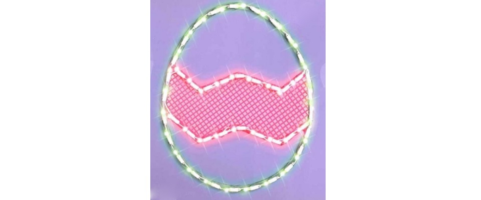 Easter Lights:  Lighted Window Silhouette Decoration