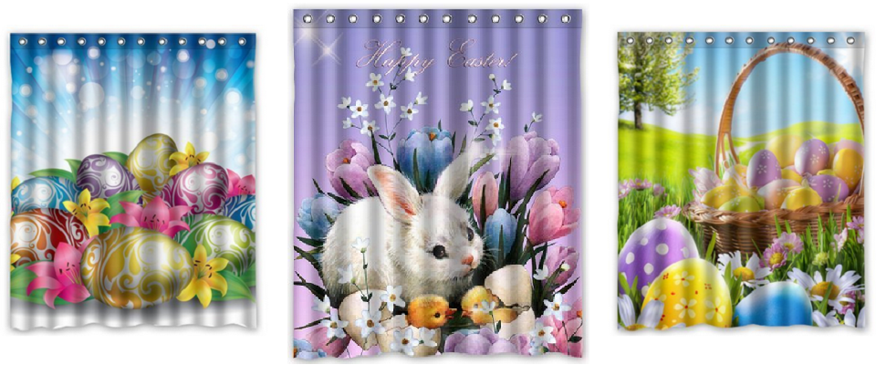 Shower Curtains for Easter Decor