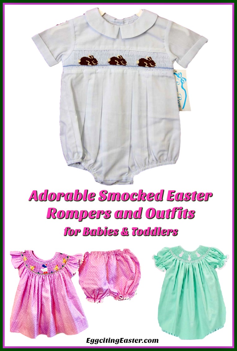 Adorable Smocked Easter Rompers & Outfits for Babies / Toddlers