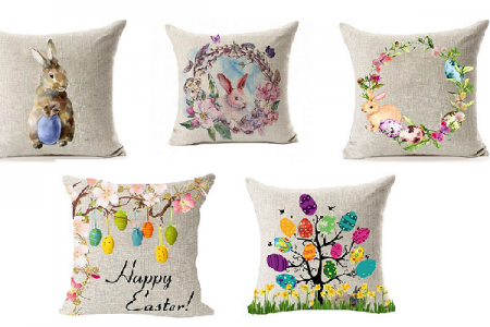 Easter Throw Pillows in Easter Home Decor