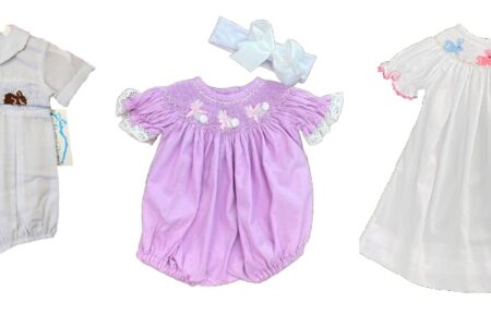 Adorable Smocked Easter Rompers and Outfits for Babies / Toddlers
