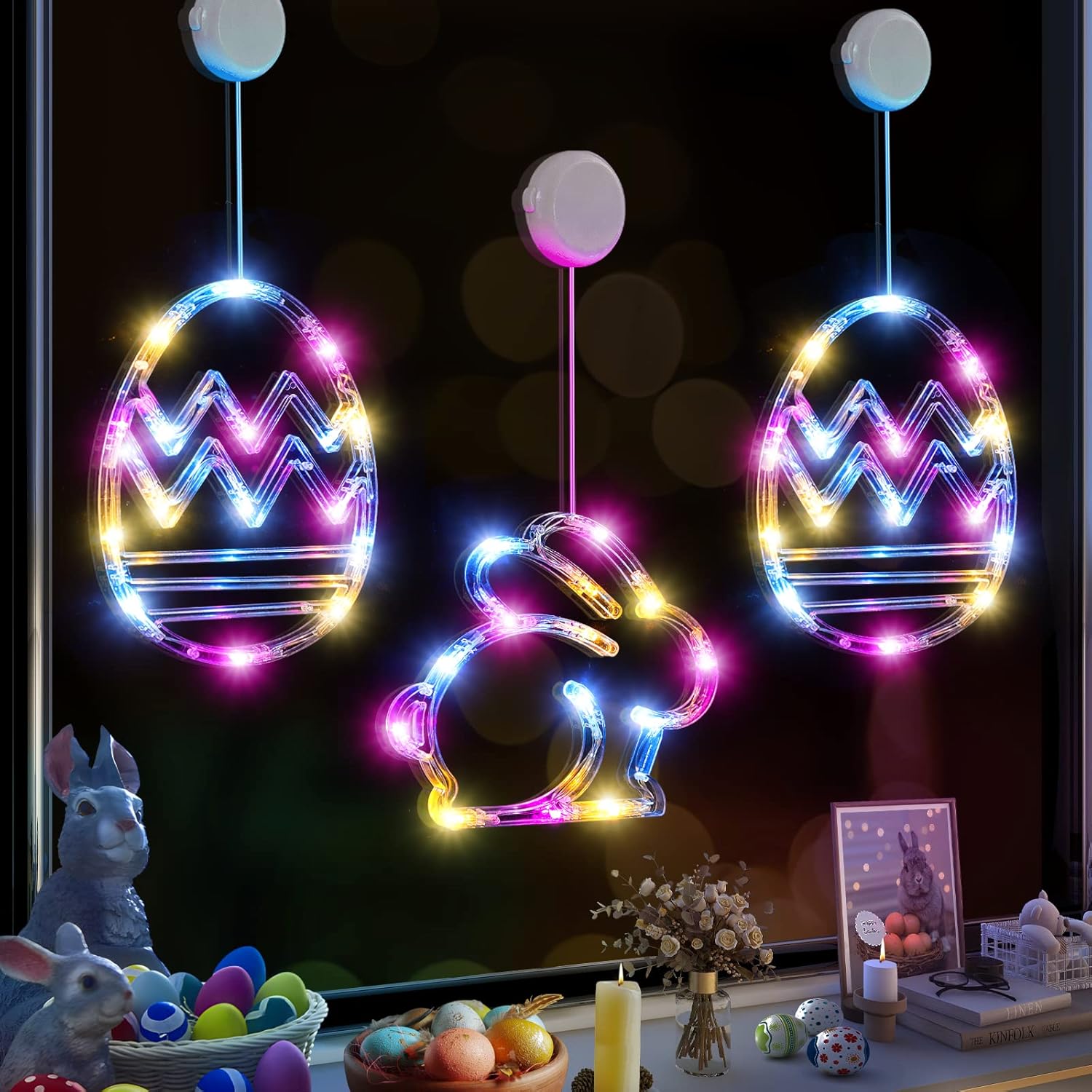 Easter Lighted Window Silhouette Decor | Eggciting Easter